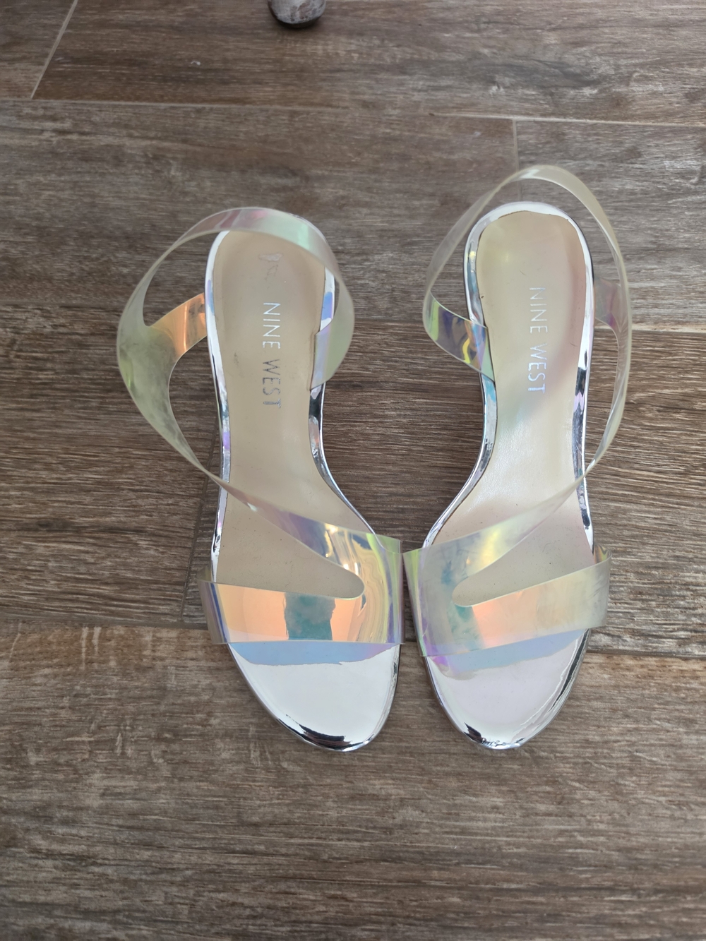 Nine West Women’s Iridescent Slingback Sandals - Holographic Size 6M